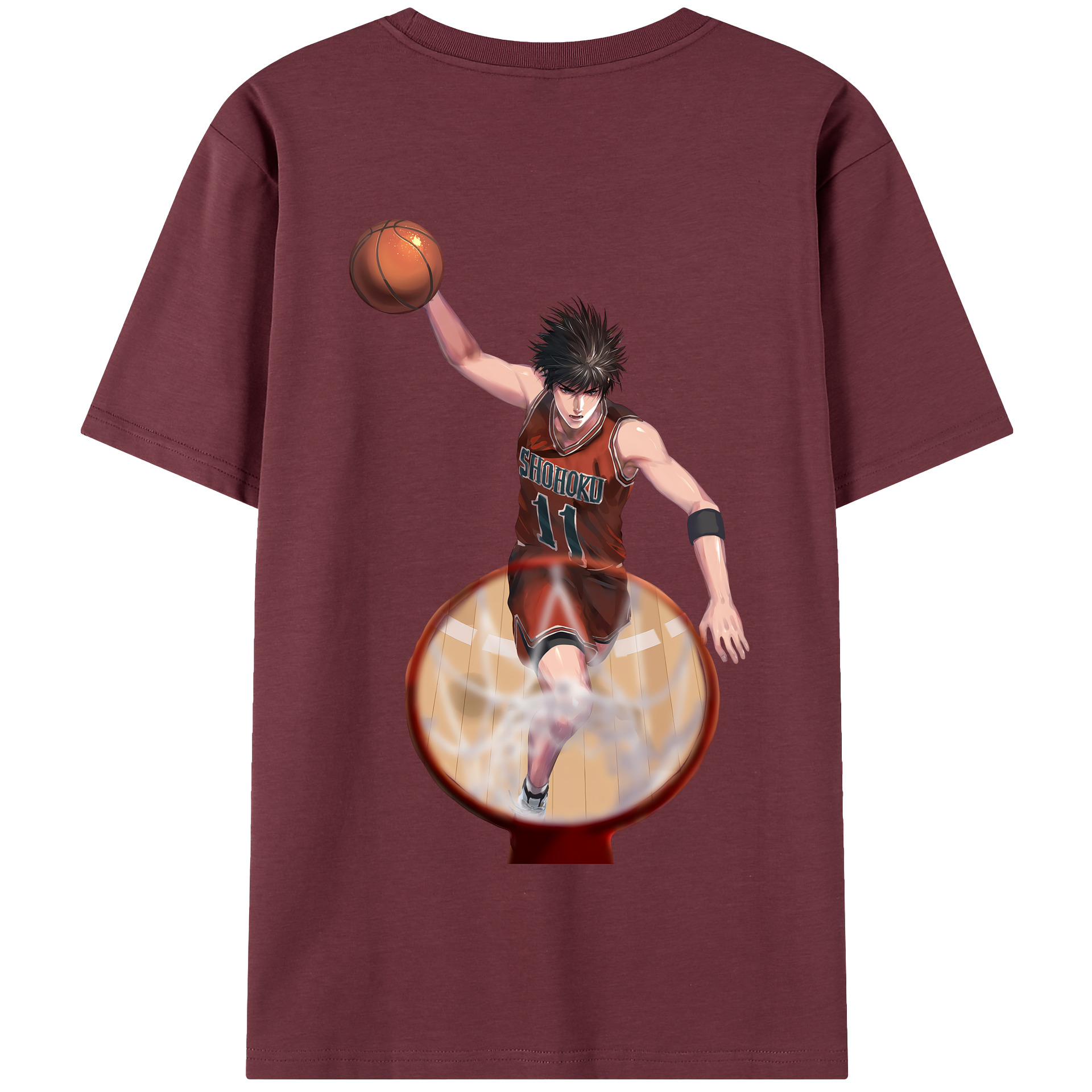SLAM DUNK／スラムダンク 綿100％半袖Tシャツ（背面プリント）